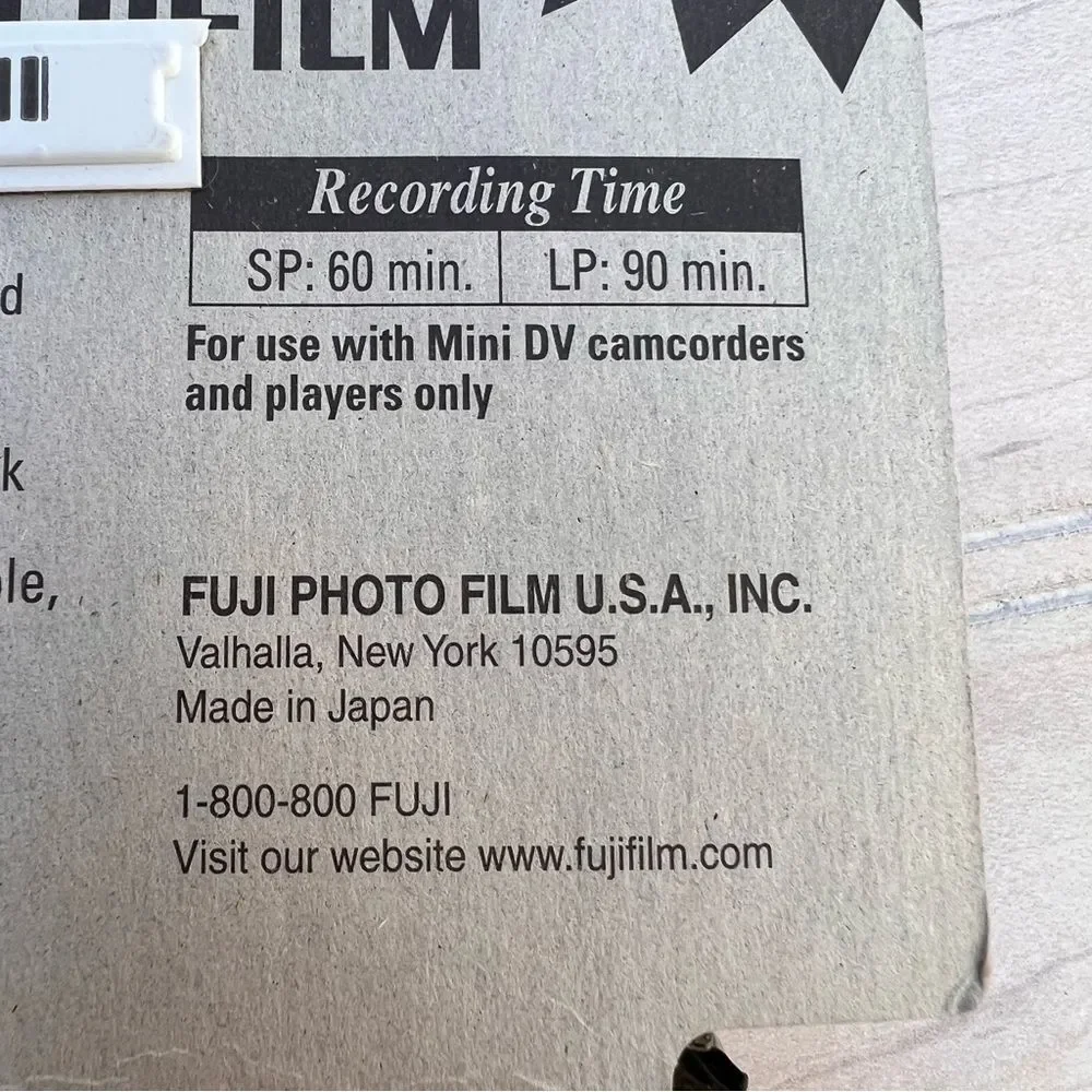 New Sealed FujiFilm DVC Cassette Mini Tape